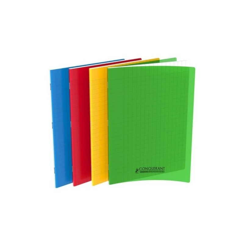 CAHIER PIQUE N°24 17*22CM COULEURS 96PAGES PM - 90GR CONQUERANT