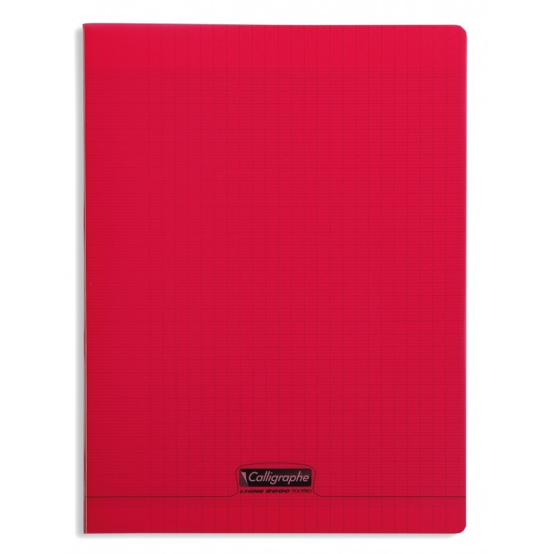 CAHIER PIQUE 192 PAGES GM 24*32 ROUGE - 90GR CALLIGRAPHE