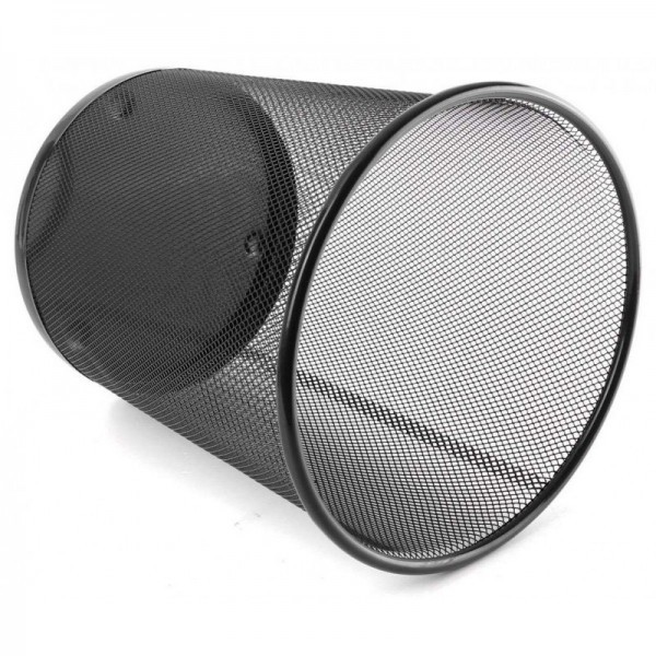 CORBEILLE A PAPIER METAL MOYEN MODELE - NOIR E9190