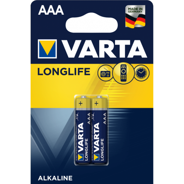 2X PILES AA VARTA LONGLIFE LR06 1.5V - 4672