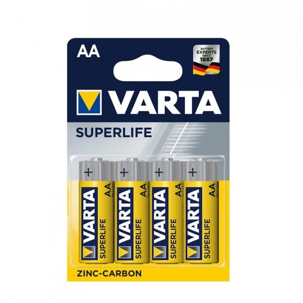 4X PILES AA VARTA SUPERLIFE LR06 1.5V