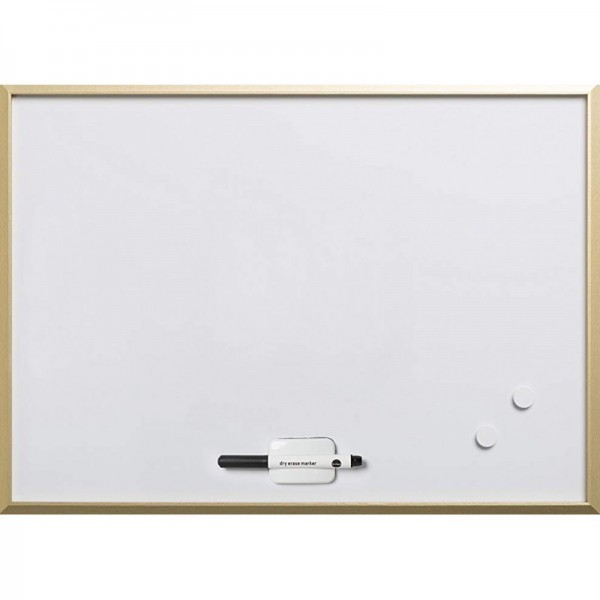 TABLEAU BLANC MAGNÉTIQUE CADRE MDF 80X120 - 2X3