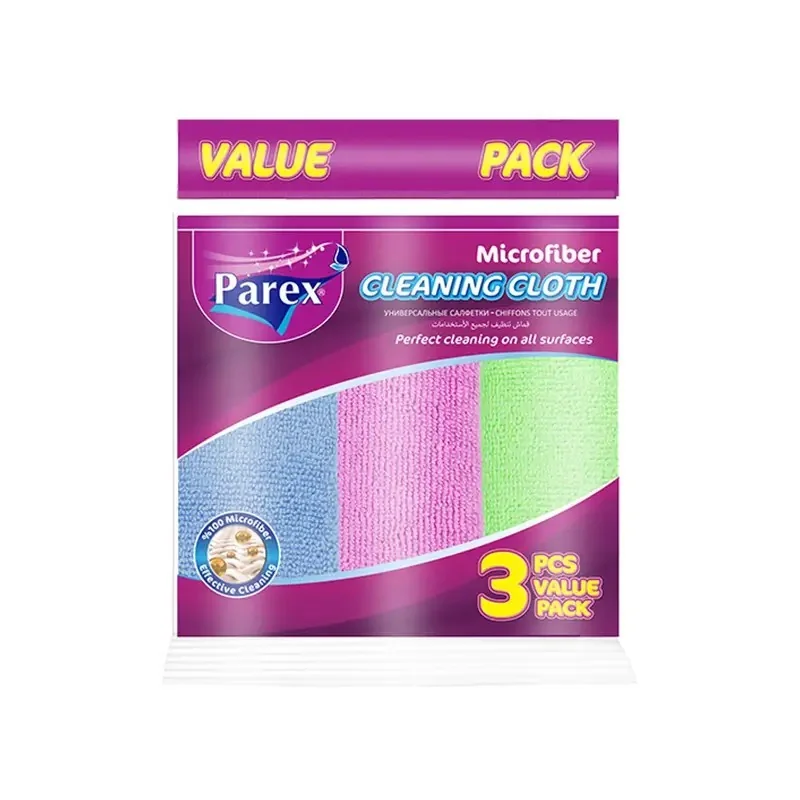 Lavettes microfibres PAREX : nettoyage efficace et rapide pour votre bureau