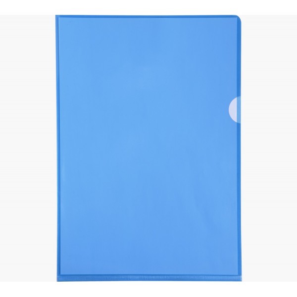 LOT DE 10 CHEMISES COIN EXACOMPTA PVC LISSE BLEU