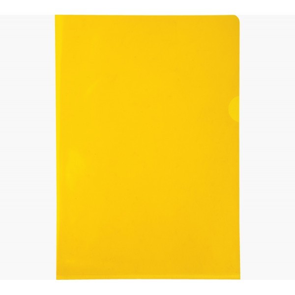 LOT DE 10 CHEMISES A COIN EXACOMPTA PVC LISSE JAUNE