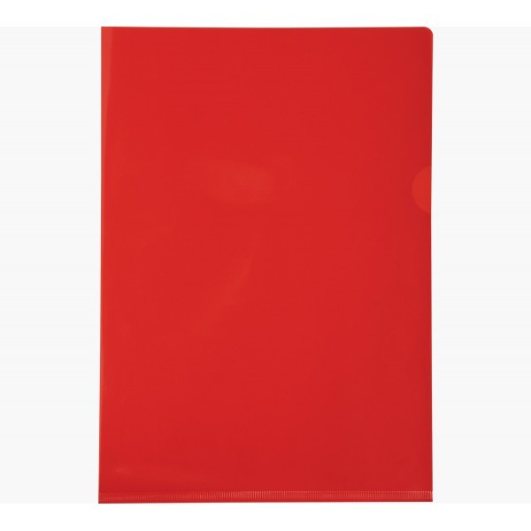 LOT DE 10 CHEMISES A COIN EXACOMPTA PVC LISSE ROUGE