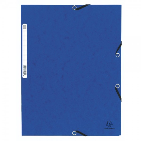 CHEMISE A 3 RABATS EXACOMPTA CARTONNEE- BLEU