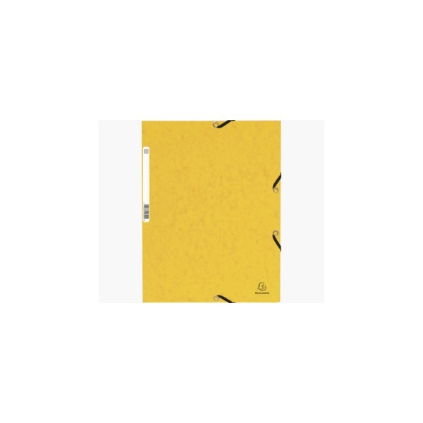 CHEMISE A 3 RABATS EXACOMPTA CARTONNEE - JAUNE