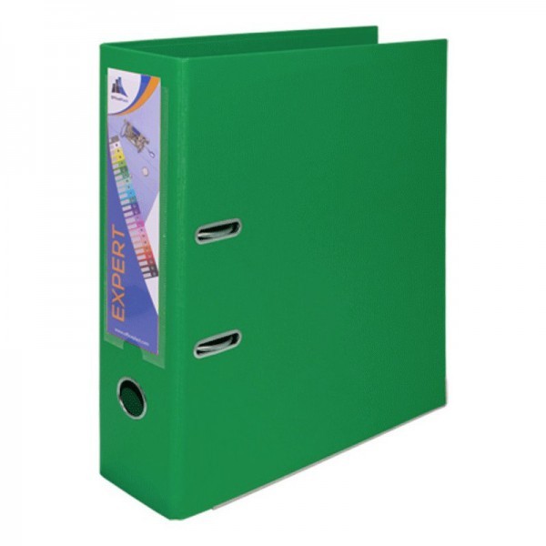 CLASSEUR A LEVIER EXPERT DOS 80Mm AVEC RENFORT METALLIQUE - A4 - VERT