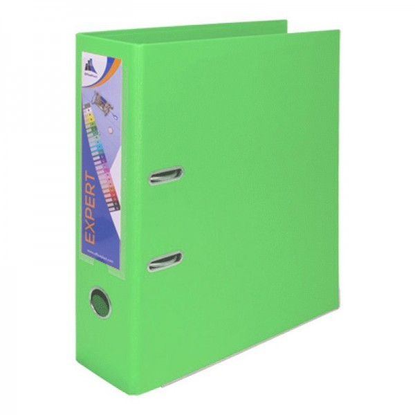 CLASSEUR A LEVIER EXPERT DOS 80Mm AVEC RENFORT METALLIQUE - A4 - VERT CLAIR
