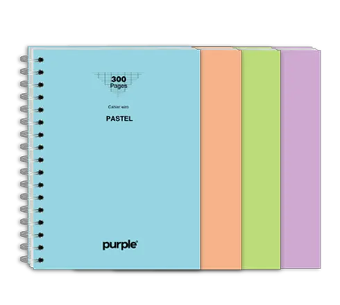 Cahier Wire-O 17×22 NEU PASTEL 200 Pages