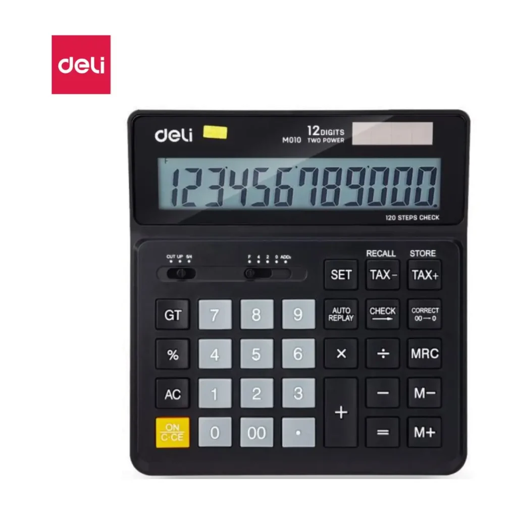 CALCUL 12 DIGIT NOIR EM01020 - Deli