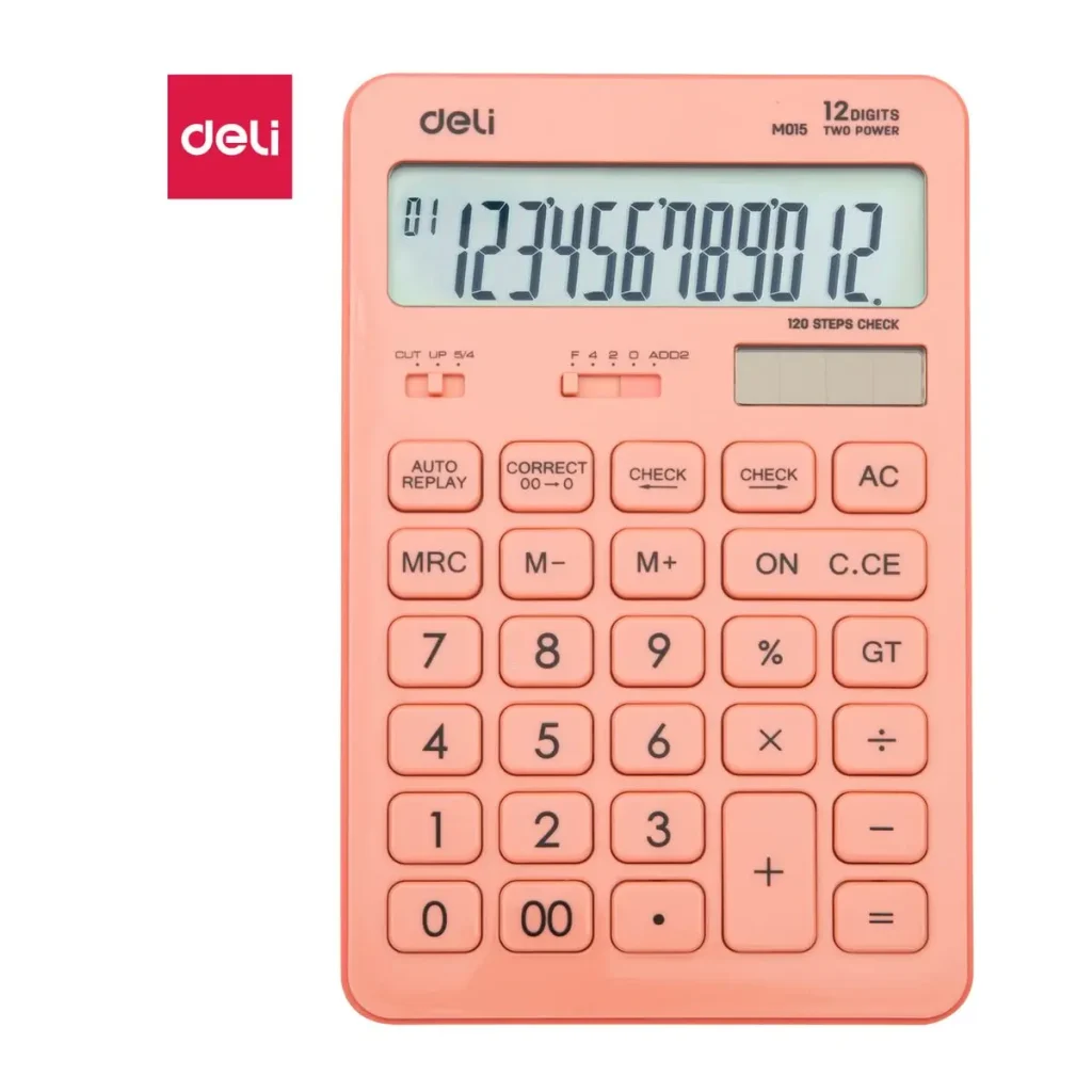 CALCUL 12 DIGIT ROUGE EM01531 - Deli
