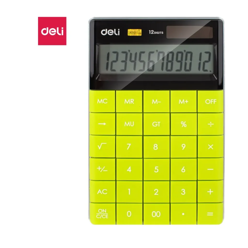 CALCUL 12 DIGIT VERT E1589 - Deli
