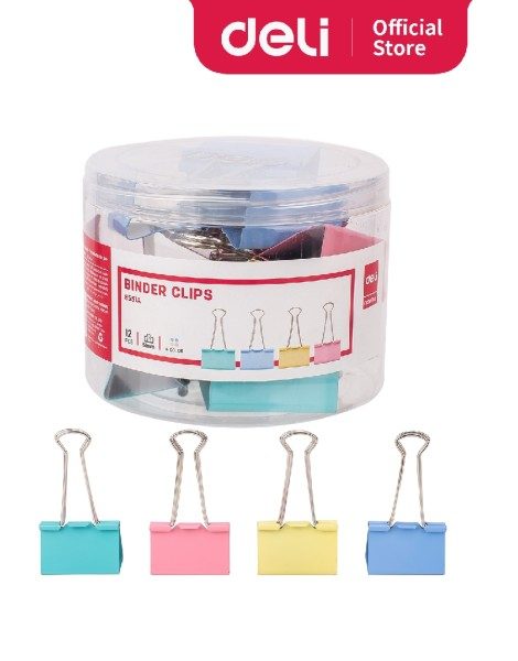 BOITE DE 24 CLIPS 32 MM COULEUR - DELI