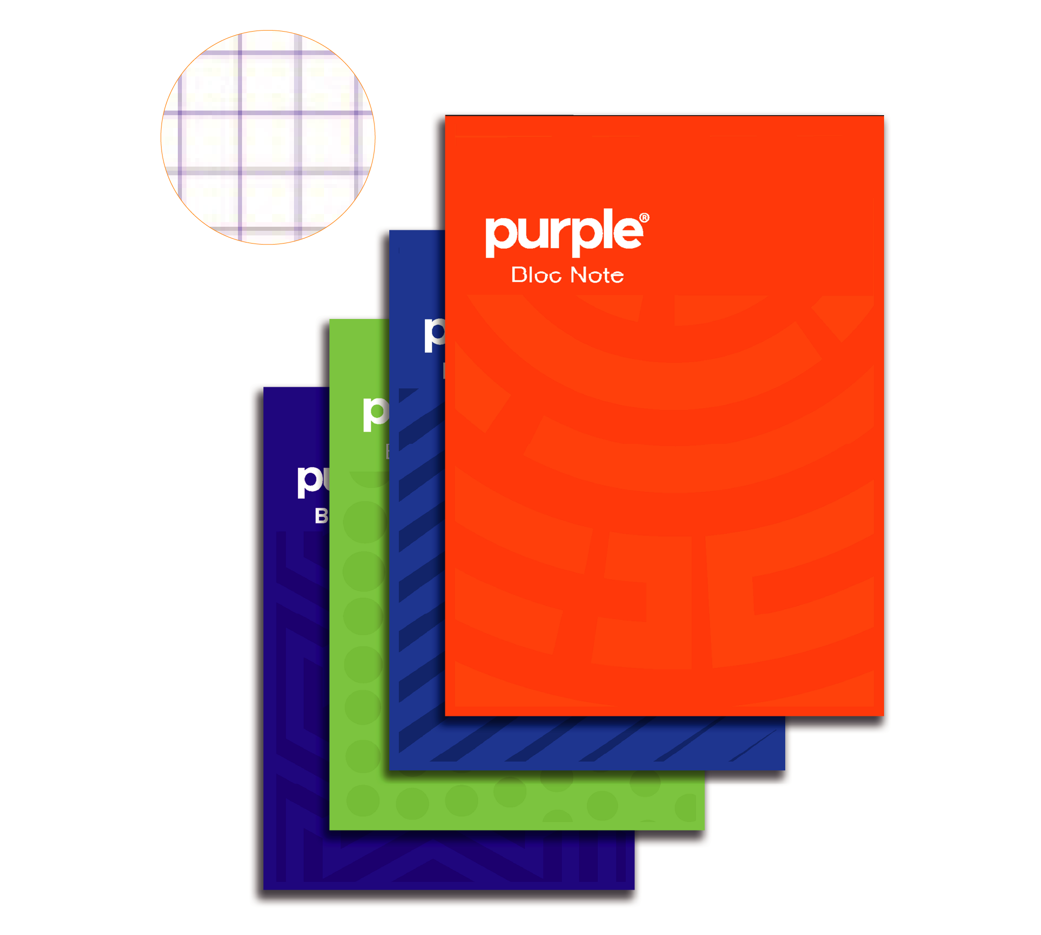 BLOC NOTE A5 100 PAGES PURPLE 5/5