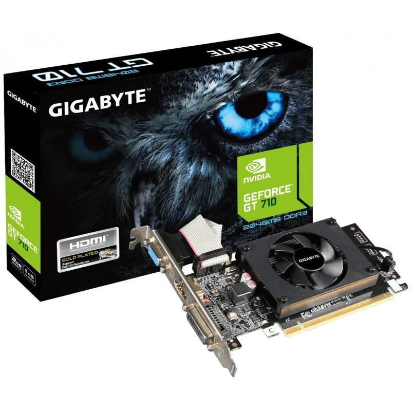 Carte graphique Gigabyte GeForce GT 710 GV-N710D3-2GL : performance fiable pour vos besoins multimédias