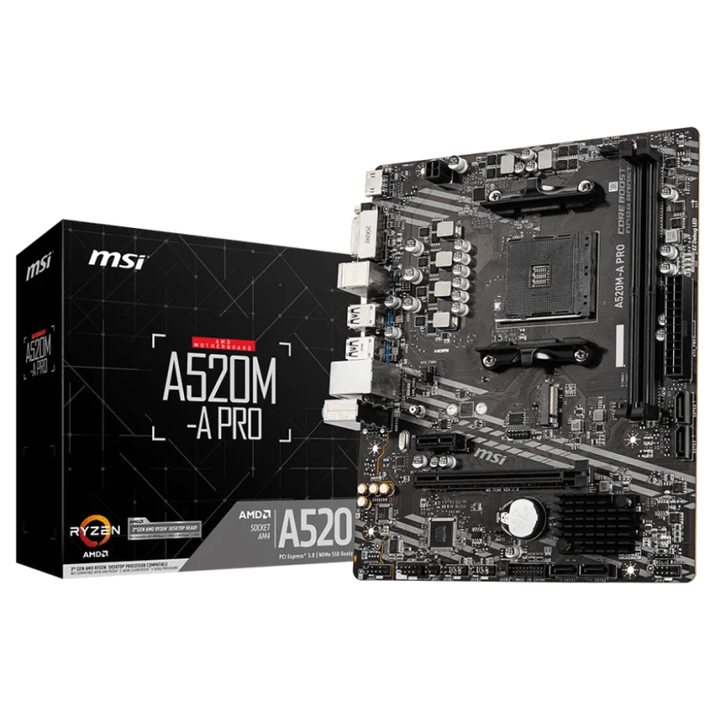Carte mère MSI A520M-A PRO - Performances optimales en format mATX DDR4