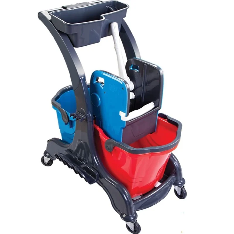 Chariot de nettoyage HCK 715 : efficacité et praticité pour vos bureaux