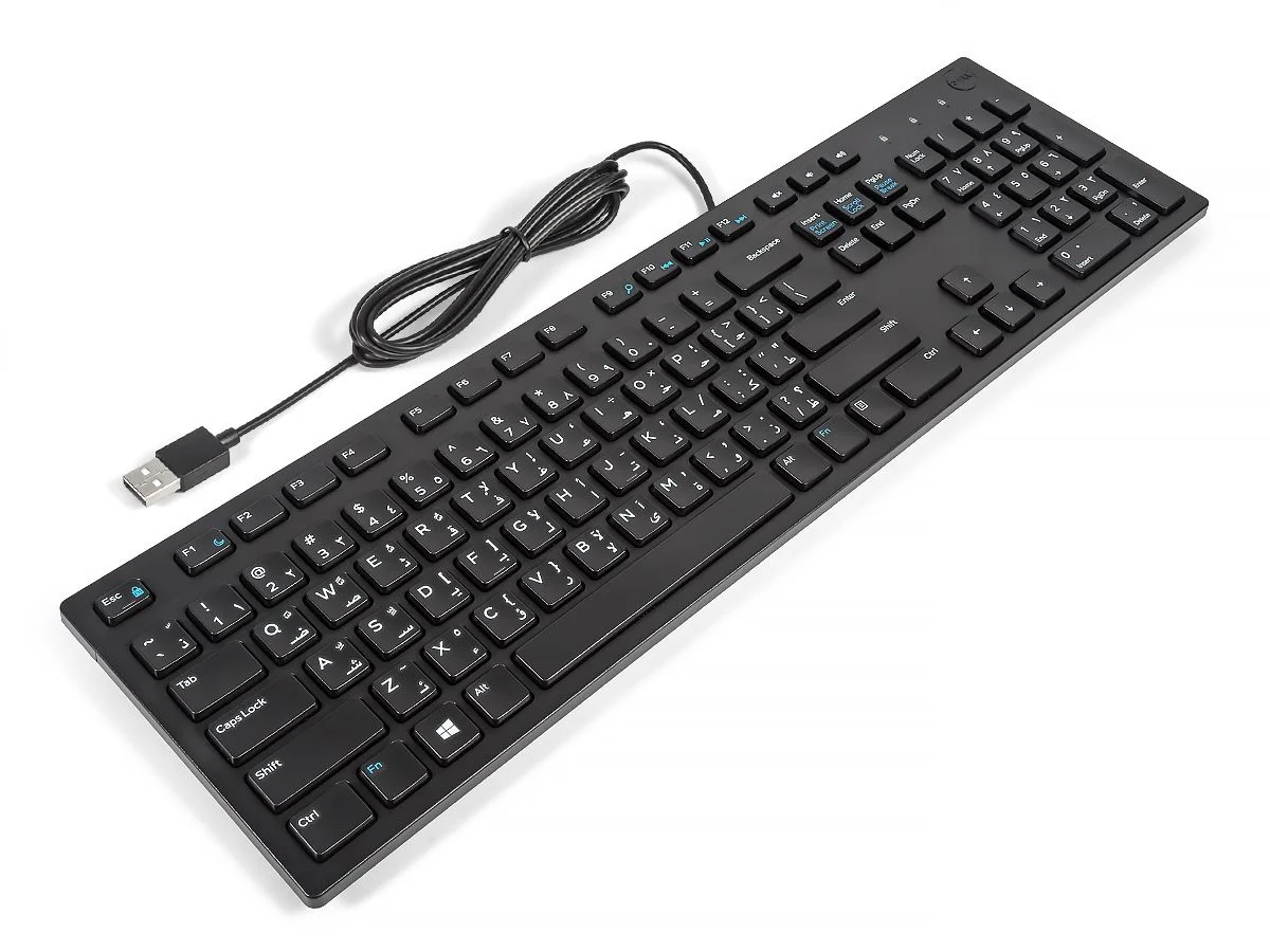 Clavier Dell Filaire QWERTY (KB216-BK-ARA)
