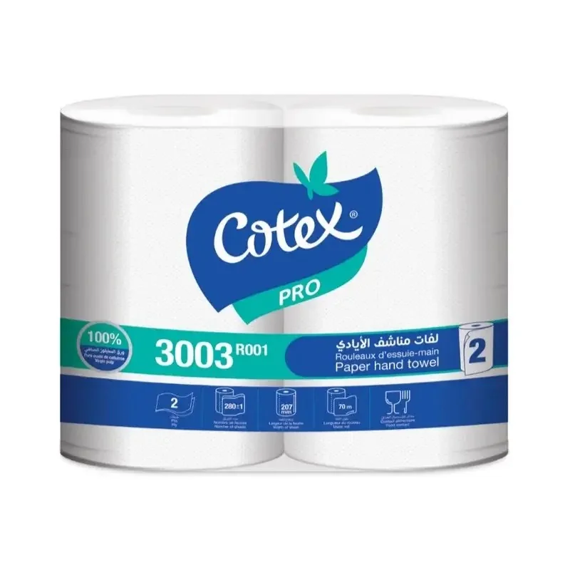 Essuie-mains COTEX 3003R001 : Absorption optimale en 70 mètres - Pack de 2