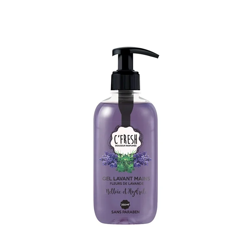 Gel lavant mains C'fresh lavande 350ml - Douceur et hydratation pour toute la famille