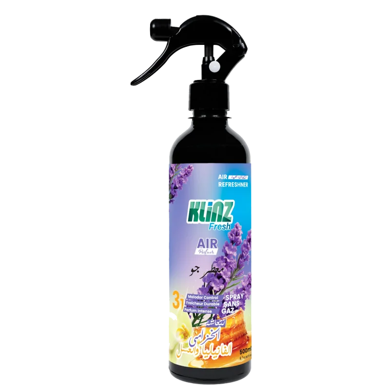 KLINZ AIR FRESH 500ML : Ambiance Relaxante Lavande-Vanille-Miel