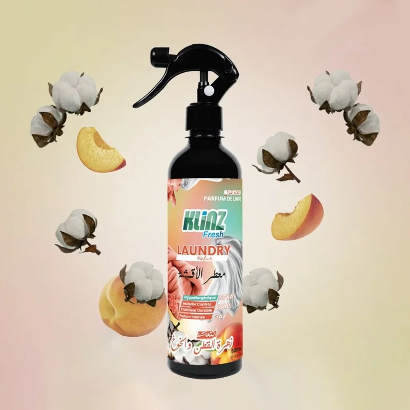 KLINZ PRESH : Parfum pour tissus en coton, fraîcheur et confort garantis