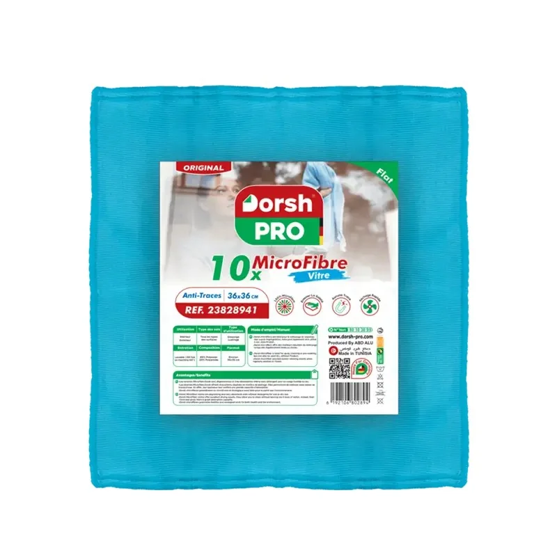 Microfibre Dorsh 36x36 : Nettoyage Vitres Efficace et Durable