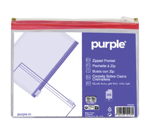 Pochettes à Zip A5 - Purple