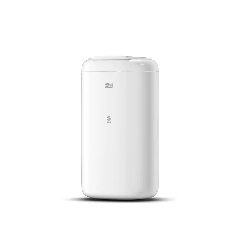 Poubelle Tork 5 L blanche : design élégant et pratique pour votre espace.